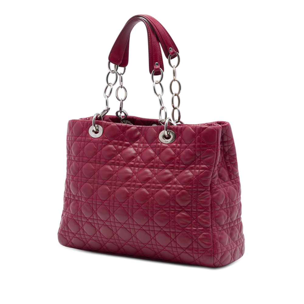 Pre-Loved Dior Large Lambskin Cannage Lady Dior Soft Shopping Tote - Picture 2 of 7
